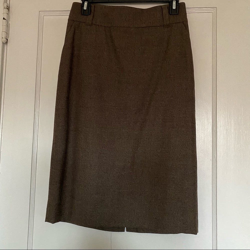 BROWN PENCIL SKIRT
